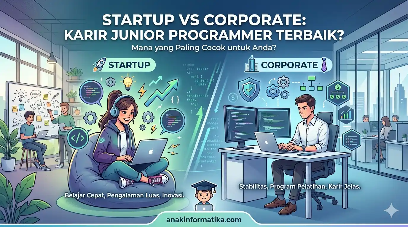 Pilihan Krusial: Startup vs Korporat – Mana Jalan Terbaik untuk Junior Developer?