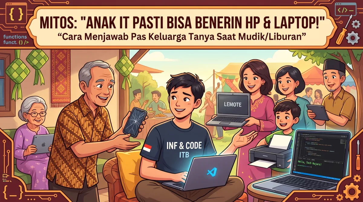 Mitos "Anak IT Pasti BISA Benerin HP & Laptop": Strategi Jitu Menjawab Keluarga Tanpa Bikin Sakit Hati